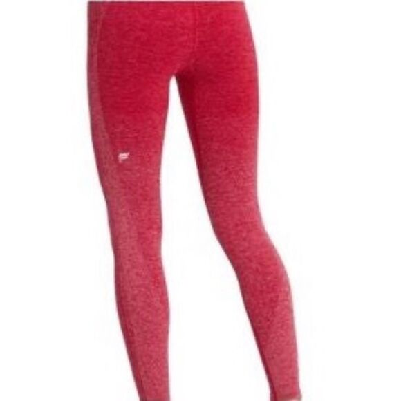 Fabletics Ombre Seamless Ultra High Waisted Leggings Red Large - Picture 1 of 8